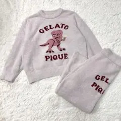 Gelato Pique 恐龍提花套衫&長褲 粉色