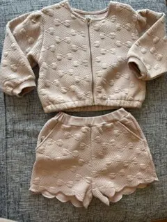 petit main リボン模様 セットアップ 100cm