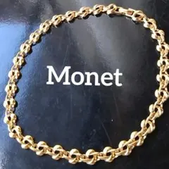 Monet モネ　ゴールド チェーンチョーカーネックレス　美品