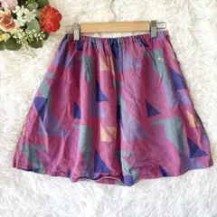 ボボショーズ ミニ スカート 子供向け 134 ロゴ刺繍フレア 古着 ポップのサムネイル