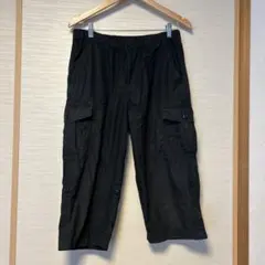 ユニクロ　ブラック カーゴパンツ クロップド丈　メンズ