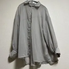 nemne store とろみカラーシアーシャツ　グレーのサムネイル