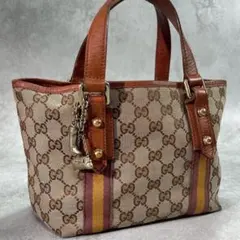 ✨美品✨GUCCI GG シェリーライン トートバッグ ブラウン レザー ロゴ