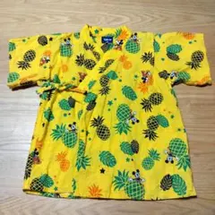 ミッキー パイナップル柄 甚平 120cm 上のみ