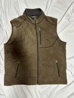 Eddie Bauer ジップアップ フリースベスト 3ポケット XL US古着