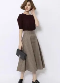 値下げ　TOMORROWLAND Ballsey フレアスカート グレー