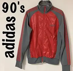90s adidas アディダス 綿×ポリエステル 切替 トラックジャケット