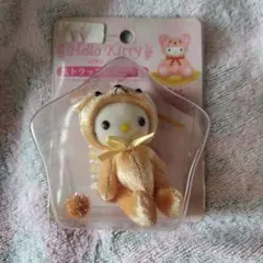 ハローキティ ぬいぐるみストラップ オレンジ 約5cm