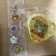 サンリオ シークレットミニゲーム機風チャーム おはじきストラップ　プリン