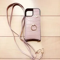 ピンク クロコダイル風 iPhoneケース