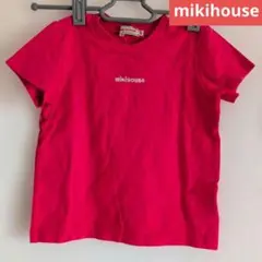 レッド　半袖　ミキハウス Tシャツ 100cm　赤　夏服　ロゴ