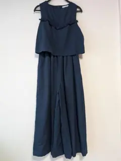☆solune様専用☆ehka sopo フリンジ付きオールインワン ネイビーのサムネイル