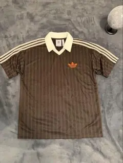 adidas ポロシャツ ブラウン ストライプのサムネイル