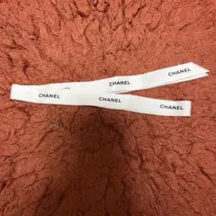 CHANEL ロゴ入りホワイトリボン