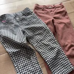UNIQLO ロングパンツ 七分袖ギンガムチェック柄のパンツ2本セットのサムネイル