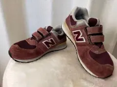 【New Balance 】574　バーガンディ スニーカー　キッズ19cm