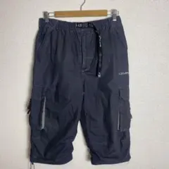 90s　オールドサーフ　PIKO　カーゴパンツ　極太　ドローコード　2way　黒 90s オールドサーフ PIKO カーゴパンツ 極太 ドローコード 2way