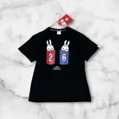 未使用　キューン　26周年　Tシャツ M 黒 ドラム缶うさぎ バックプリントのサムネイル