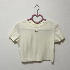 Tシャツ ハート クロップド