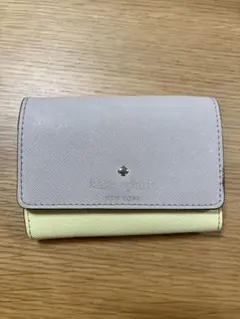 ケイトスペード　kate spade 折りたたみ財布　ベージュ　イエロー