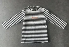 ボーダー柄長袖タートルネック90cm、100cm