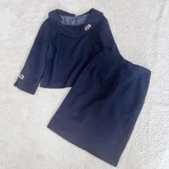 【新品未使用タグ付き】ルイルエブティック ビジュー付きロールカラーセットアップ