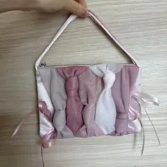 JILLSTUART リボンデザイン ピンクポーチ