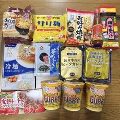 6/16迄【新品未開封】食品詰め合わせ ラーメン カレーなど13点のサムネイル