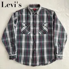 00s Levi's チェック ネルシャツ L ワークシャツ リーバイス