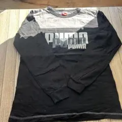 PUMA ブラック 長袖カットソー 150