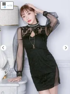 DAZZY ブラック レースドレス Sサイズ