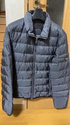 PRADA プラダ 三角ロゴ ナイロン ダウンジャケット ネイビー メンズ