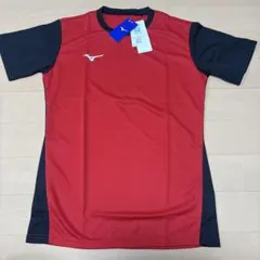 MIZUNO バドミントンウェア シャツ レッド×ブラック