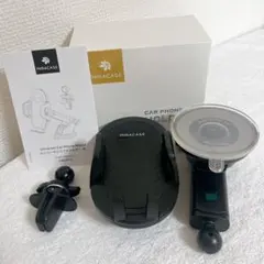 新品★ Miracase スマホホルダー 車 [改良強力吸盤] スマホスタンド