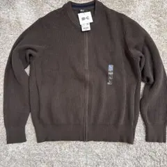 未使用品　ユニクロCクルーネックフルジップカーディガン