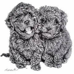 ボールペン画 プードル014【ドローイング 原画 絵画 イラスト】 ボールペン画 プードル014【ドローイング 原画 絵画 イラスト】 - メルカリ