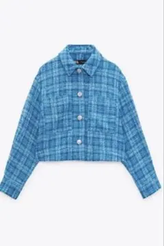 新品　ZARA ザラ　ツイードジャケット　ビジューボタン
