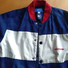 adidas ストライプジャケット ネイビー/ホワイト/レッド