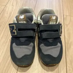 New Balance 574 キッズシューズ ネイビー/グレー 19cm