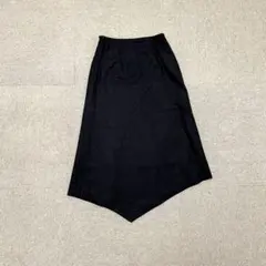 黒 ロングスカート アシンメトリー 変形デザイン きれいめ
