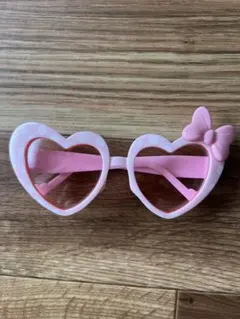 美品ミニーマウス ハート型サングラス ピンク