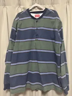 Suprem Printed Stripe Twill Henley