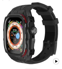 Apple Watch Ultra 1/2 49mm メタルケース バンド付 黒