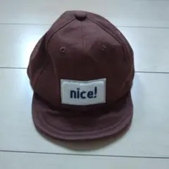 茶色のnice!刺繍キャップ 54cmのサムネイル