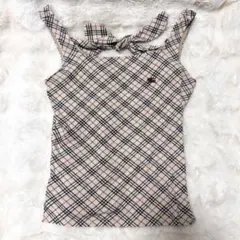 匿名配送】BURBERRY チェック柄タンクトップ 38 日本製 - メルカリ