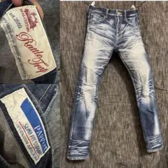 RATTLE TRAP ダメージ加工　ストレッチデニム　YKK ジーンズ　スリム