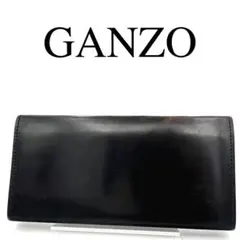 GANZO ガンゾ 長財布 ワンポイントロゴ レザー 保存袋、外箱付きのサムネイル