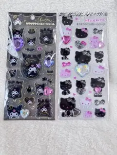 【正規品】キラキララインストーンシール☆キティ・クロミ