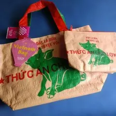 【美品】カルディ　ベトナムバッグとポーチのサムネイル
