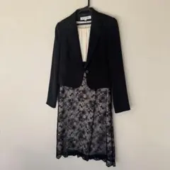 黒とクリーム（ゴールド）色のレースドレス prosepoem 9号 上品